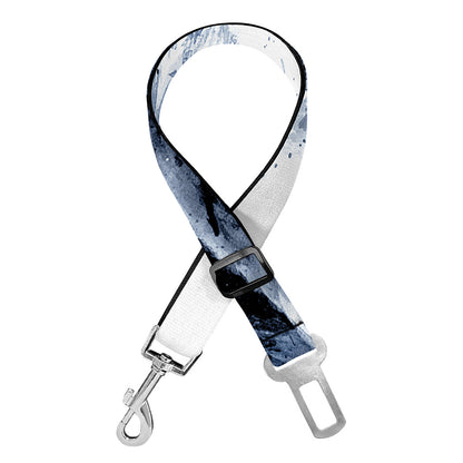 White Tiger Painting Print Dog Seat Belt