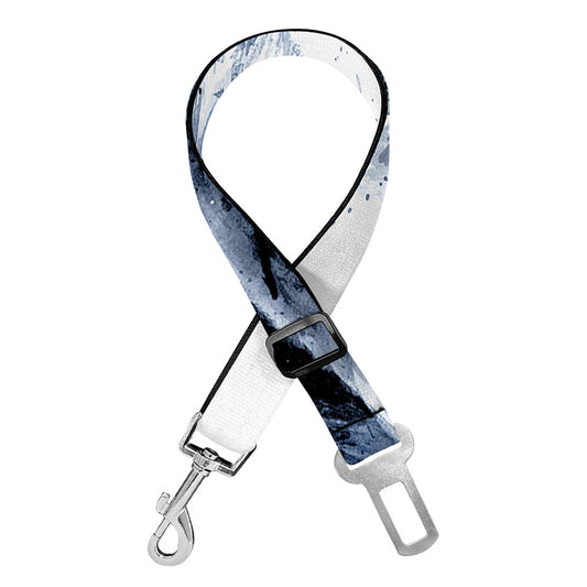 White Tiger Painting Print Dog Seat Belt
