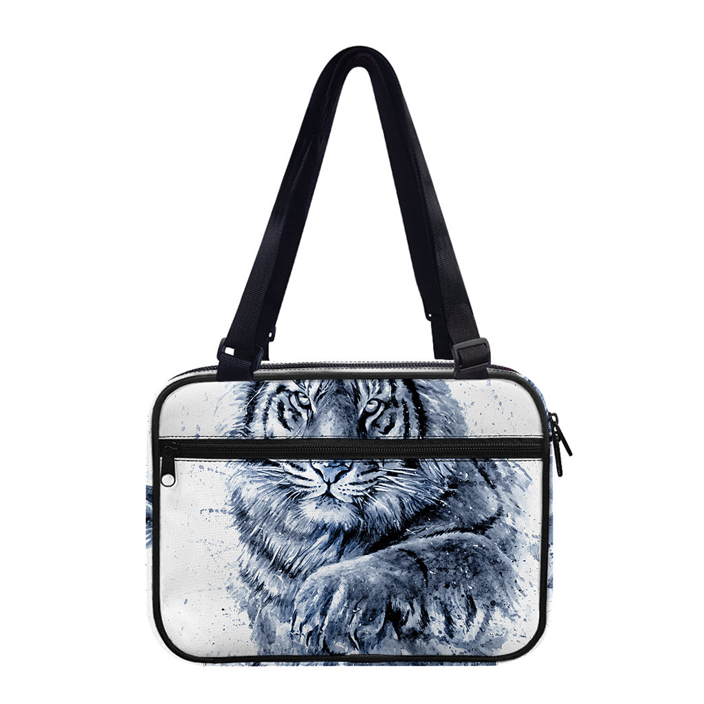 White Tiger Painting Print Double Strap Bible Bag
