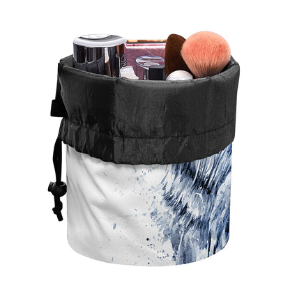 White Tiger Painting Print Drawstring Makeup Bag