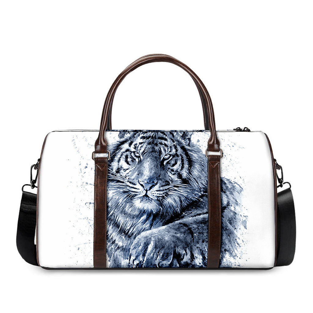 White Tiger Painting Print Duffle Bag