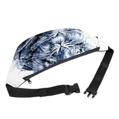 White Tiger Painting Print Fanny Pack