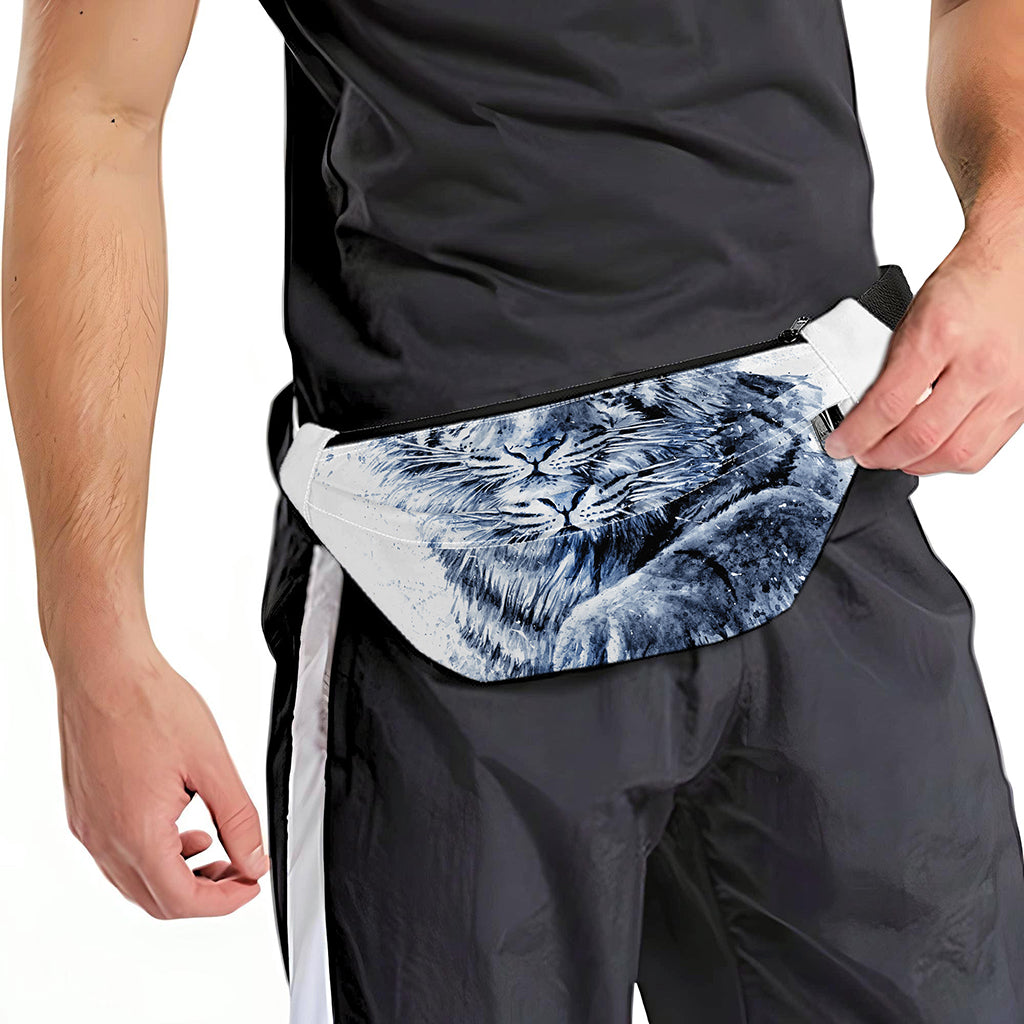 White Tiger Painting Print Fanny Pack