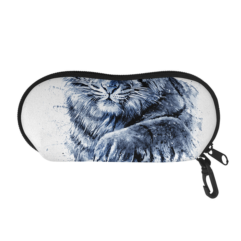 White Tiger Painting Print Glasses Case