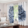 White Tiger Painting Print Grommet Curtains