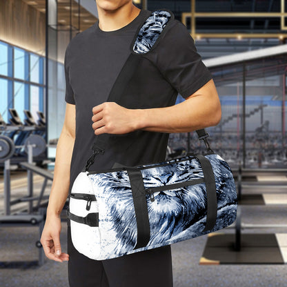 White Tiger Painting Print Gym Bag