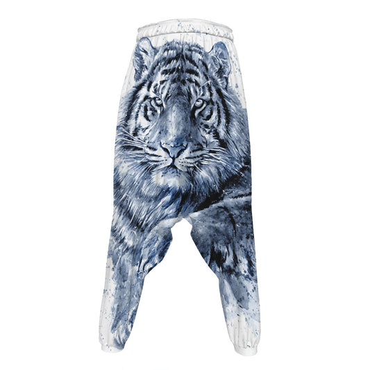 White Tiger Painting Print Hammer Pants