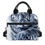 White Tiger Painting Print Insulated Lunch Bag