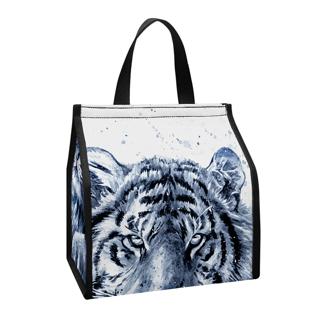 White Tiger Painting Print Insulated Lunch Tote