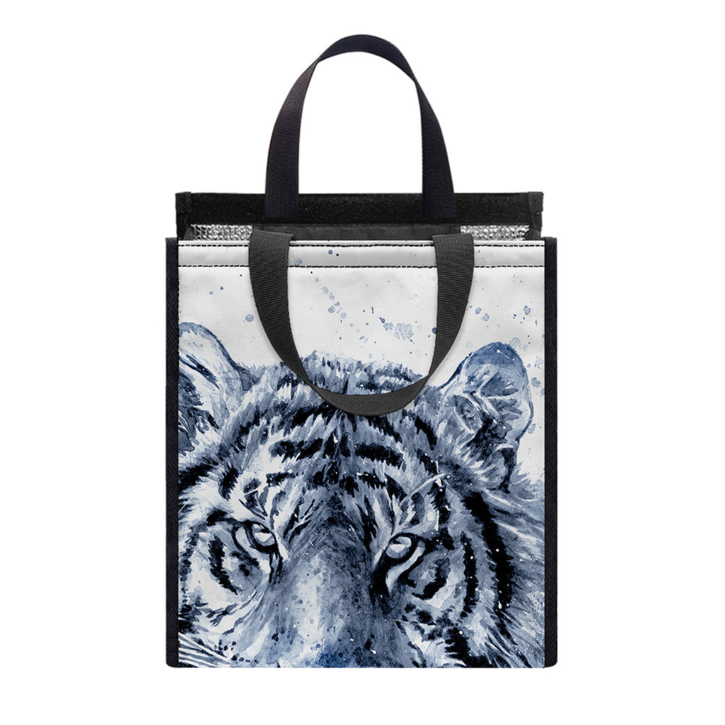White Tiger Painting Print Insulated Lunch Tote