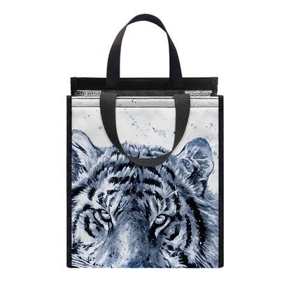 White Tiger Painting Print Insulated Lunch Tote