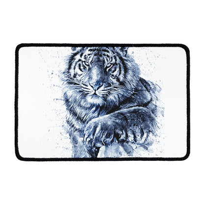 White Tiger Painting Print Kitchen Mat