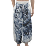 White Tiger Painting Print Lantern Pants