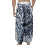 White Tiger Painting Print Lantern Pants