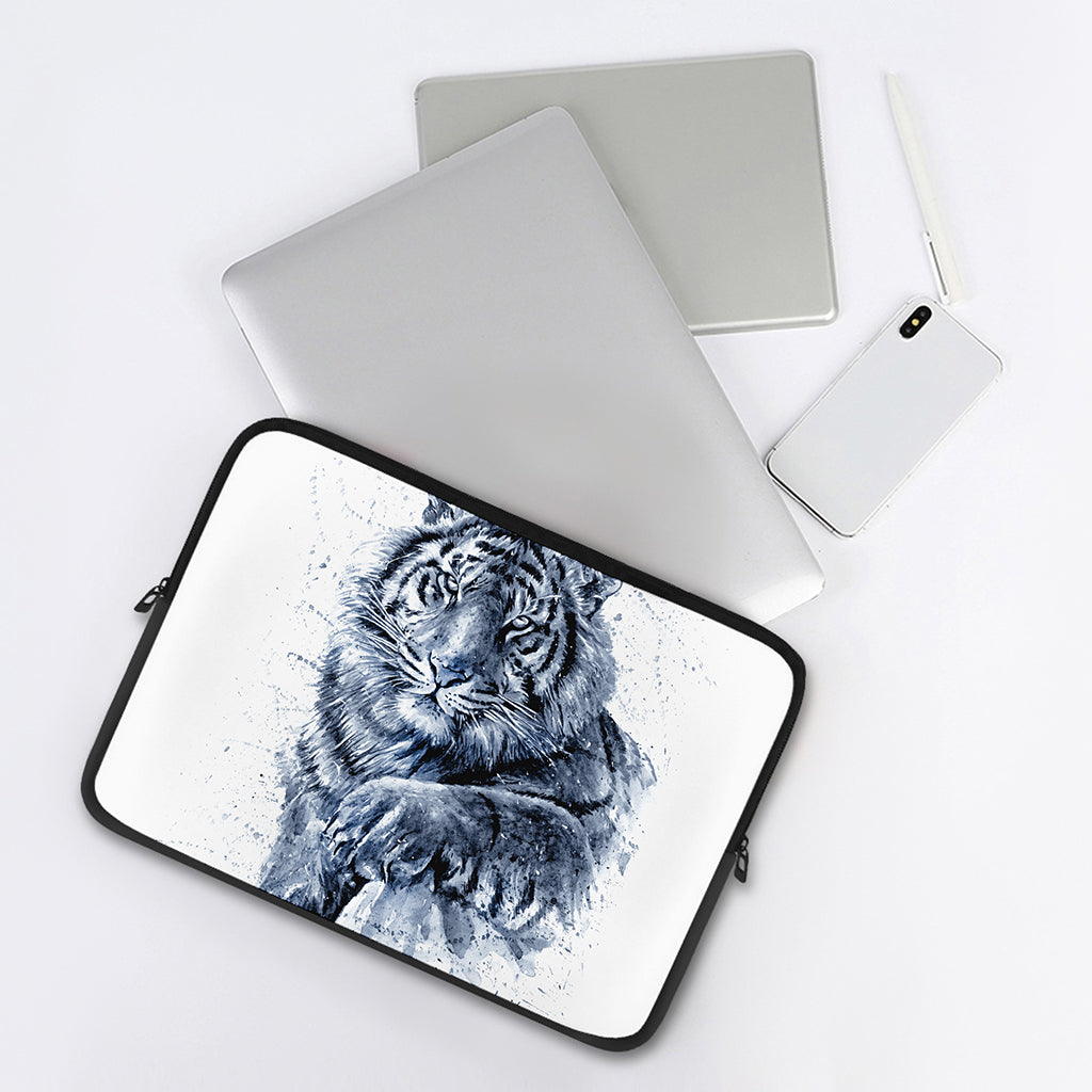 White Tiger Painting Print Laptop Sleeve
