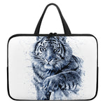 White Tiger Painting Print Laptop Sleeve With Handle