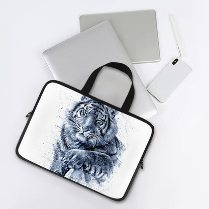 White Tiger Painting Print Laptop Sleeve With Handle