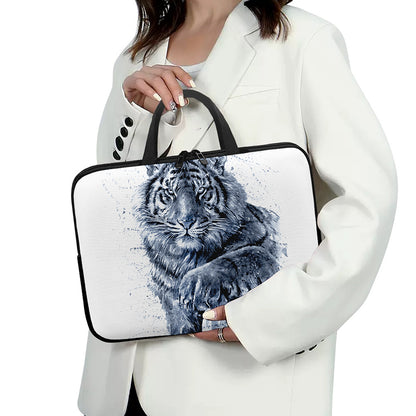 White Tiger Painting Print Laptop Sleeve With Handle