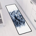White Tiger Painting Print Long Kitchen Mat