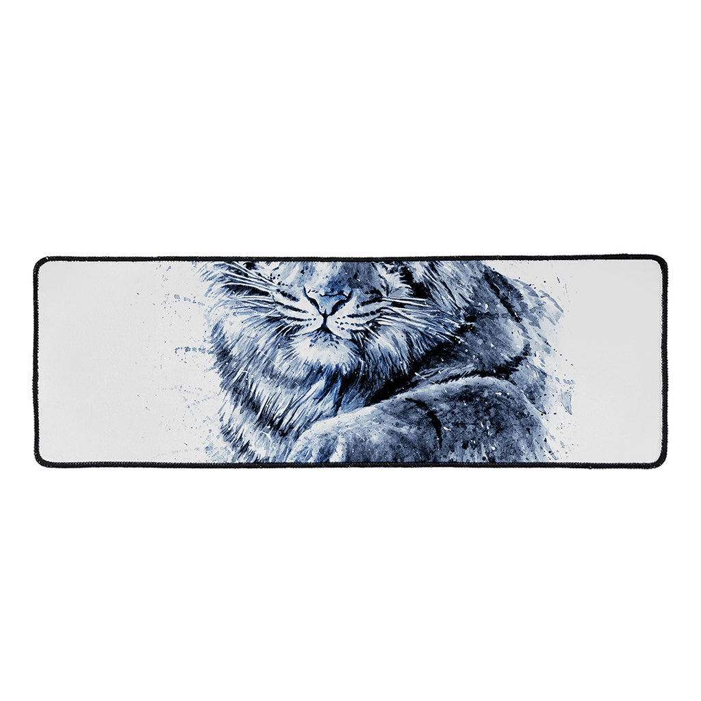 White Tiger Painting Print Long Kitchen Mat