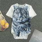 White Tiger Painting Print Men's Bodysuit