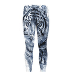 White Tiger Painting Print Men's leggings