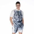 White Tiger Painting Print Men's Romper