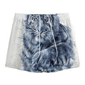 White Tiger Painting Print Mesh Shorts