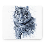 White Tiger Painting Print Mouse Pad