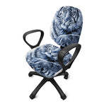 White Tiger Painting Print Office Chair Cover