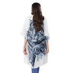 White Tiger Painting Print Open Front Beach Cover Up