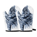 White Tiger Painting Print Oven Mitts
