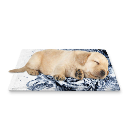 White Tiger Painting Print Pet Cooling Mat Cover