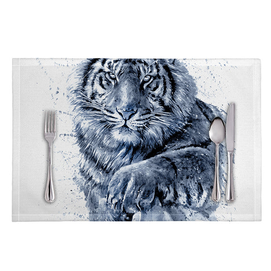 White Tiger Painting Print Placemat