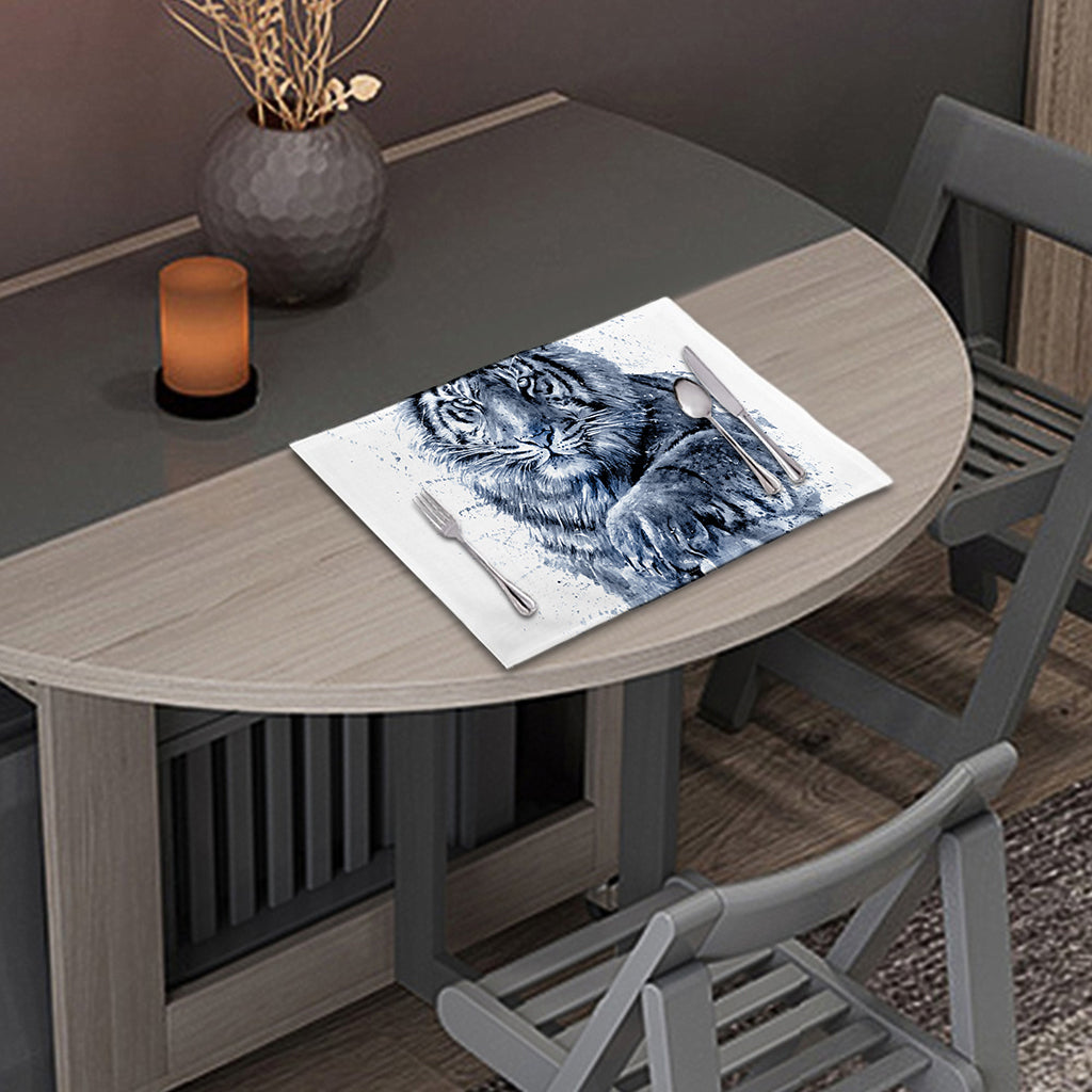 White Tiger Painting Print Placemat