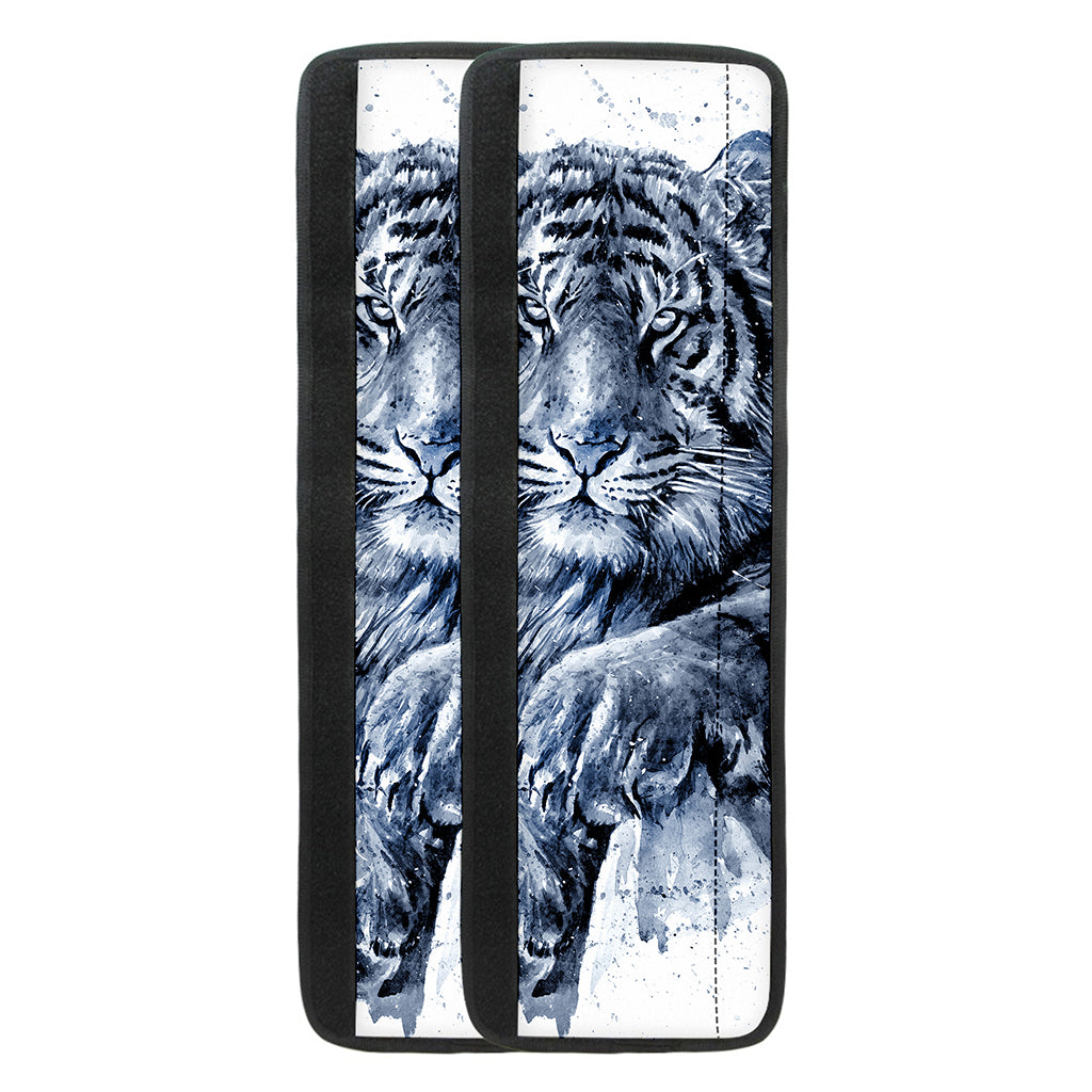 White Tiger Painting Print Refrigerator Handle Covers