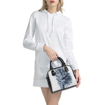 White Tiger Painting Print Shoulder Handbag