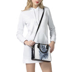 White Tiger Painting Print Shoulder Handbag