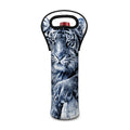 White Tiger Painting Print Single Neoprene Wine Tote