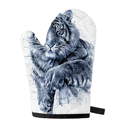White Tiger Painting Print Single Oven Mitt