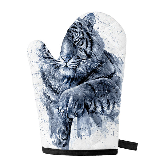 White Tiger Painting Print Single Oven Mitt