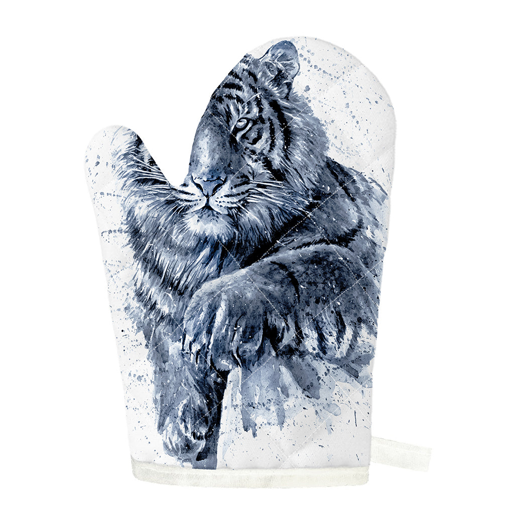 White Tiger Painting Print Single Oven Mitt