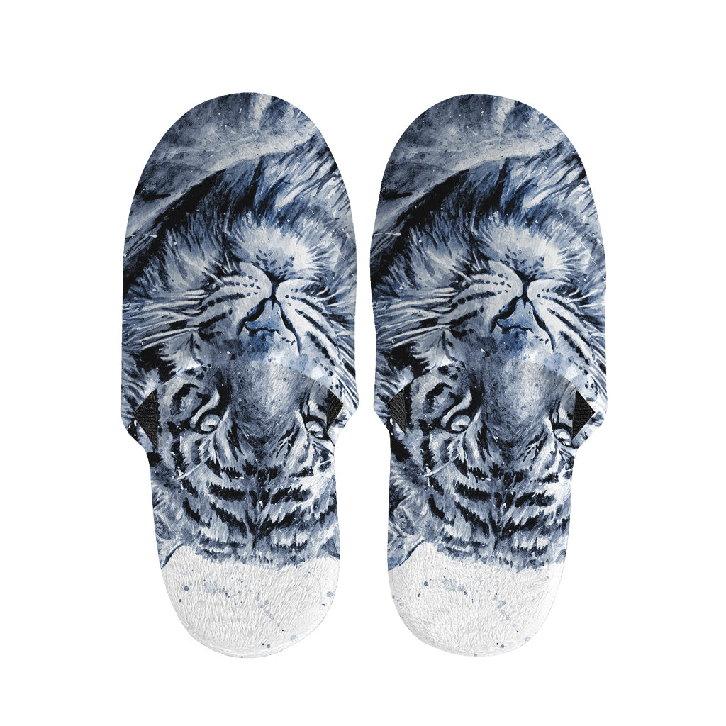 White Tiger Painting Print Slippers