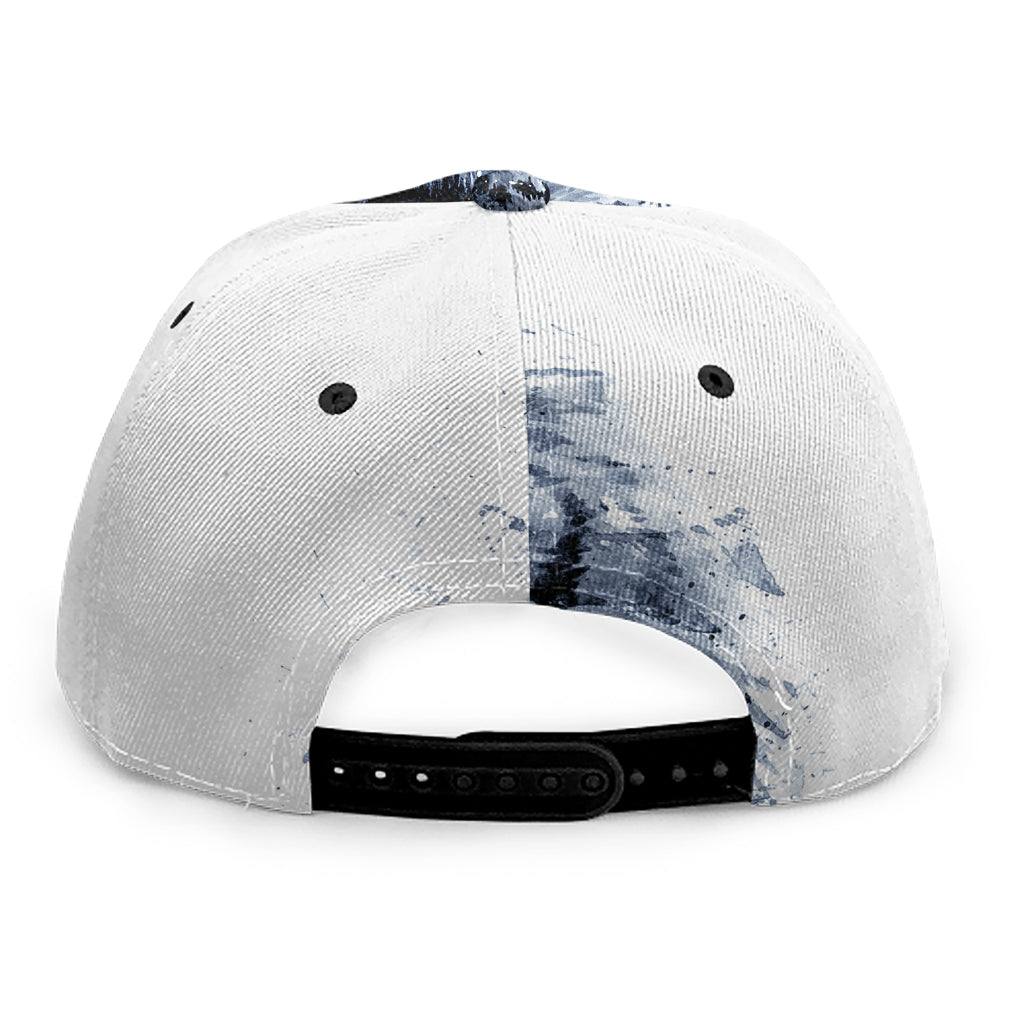 White Tiger Painting Print Snapback Cap