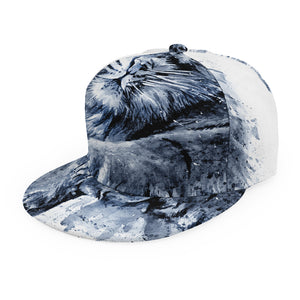 White Tiger Painting Print Snapback Cap