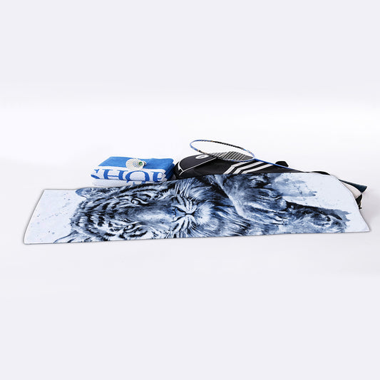 White Tiger Painting Print Sports Towel