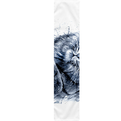 White Tiger Painting Print Table Runner