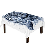 White Tiger Painting Print Tablecloth