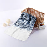 White Tiger Painting Print Towel
