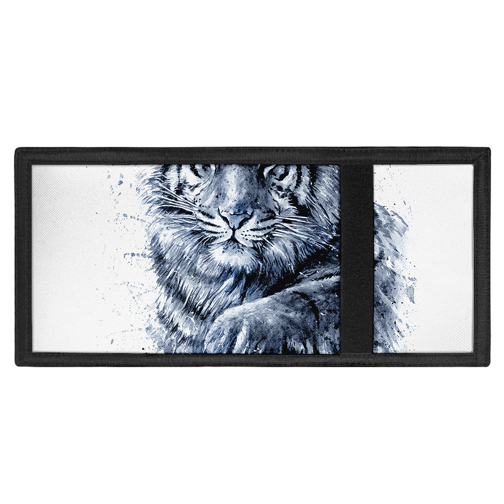 White Tiger Painting Print Trifold Wallet